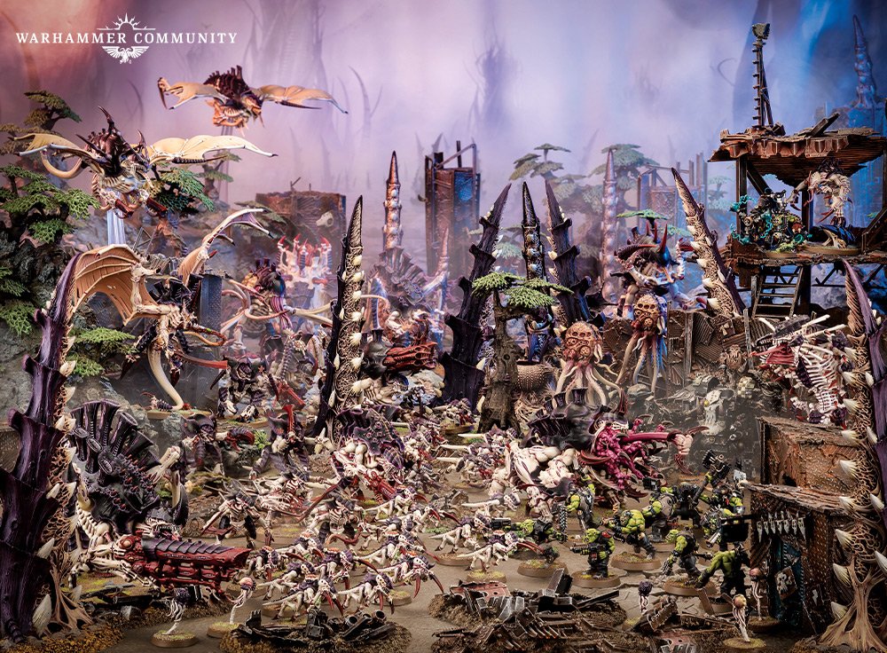 The Warhammer 40K Tyranid army goes to war against the Orks. Image: Games Workshop
